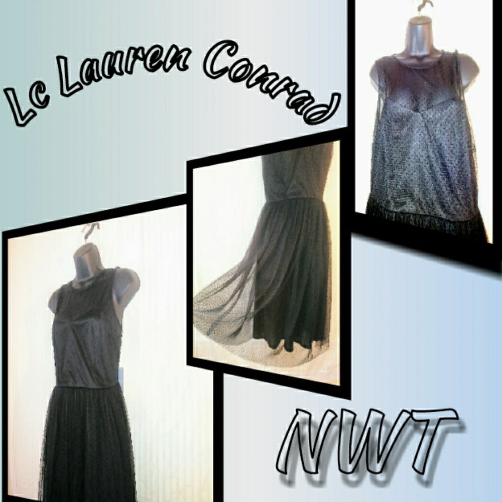 Lc Lauren Conrad Black sheer Dress